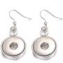 Lovglisten 2 Pair Snap Earrings 18mm Snap Buttons Earrings Charm Jewelry Dangle Earrings (2)