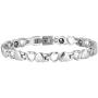 Pongnas Ms. Hollow Love Heart Titanium Magnetic Magnetic Bracelet Adjustable