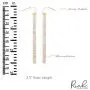 Sparkly Rhinestone CZ Lightweight Geometric Bar Statement Earrings - Multi Cubic Crystal, Acrylic Pearl Vertical Drop Dangles
