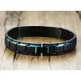 VNOX Personalized Custom Religous Quote Two Tone Blue Stainless Steel Link Bracelet Motivational Inspirational Gifts for Men Boys