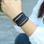 KELITCH Women Lavender Crystal Beads 5 Wrap Bracelet Handmade Exclusive Women Gifts