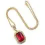 Halukakah Gold Chain for Men Iced Out,18k Real Gold Plated Ruby Pendant Necklace,Full Cz Lab Diamonds Prong Set,with Rope Chain 24''/Tennis Chain 20'',Free Giftbox Halukakah Gold Chain for Men Iced Out,18k Real Gold Plated Ruby Pendant Necklace,Full Cz Lab Diamonds Prong Set,with Rope Chain 24''/Tennis Chain 20'',Free Giftbox