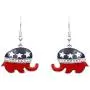 Rosemarie Collections Womens Patriotic USA Political Party American Flag Dangle Earrings Rosemarie Collections Womens Patriotic USA Political Party American Flag Dangle Earrings