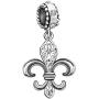 JMQJewelry Fleur De Lis Flower Charm Dangle Birthstone Charms for Bracelets Mothers Day Son Daughter Gifts