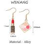 WSNANG Lipstick 3D Earrings Estheticians Gift Makeup Artist Jewelry Gift for Women Teens Girl
