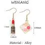 WSNANG Lipstick 3D Earrings Estheticians Gift Makeup Artist Jewelry Gift for Women Teens Girl
