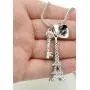 Pairs Eiffel Tower Necklace for Women Men Heart Key Pendant Silver Black/Platinum Plated Jewelry Long Chain Pairs Eiffel Tower Necklace for Women Men Heart Key Pendant Silver Black/Platinum Plated Jewelry Long Chain