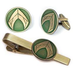 SharedImagination Aquaman Cufflinks, The Justice League Tie Clip, DC Comics Jewelry, Avengers Cuff Links Link, Marvel Tie Tack, Groomsmen Gift Wedding Party