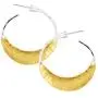 Silpada Good Vibes Crescent Hoop Earrings in Sterling Silver & Brass Silpada Good Vibes Crescent Hoop Earrings in Sterling Silver & Brass