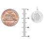 Ritastephens Italian Sterling Silver or Gold Tone Round Saint St Christopher Medal Charm Pendant Necklace (Varying Sizes)