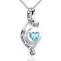 Distance I Love You to The Moon and Back Necklace 925 Sterling Silver Heart Pendant Necklace Jewelry Gifts for Women Wife Mom Girls Distance I Love You to The Moon and Back Necklace 925 Sterling Silver Heart Pendant Necklace Jewelry Gifts for Women Wife Mom Girls