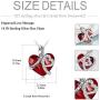AOBOCO Heart Crystal Necklace I Love You Forever Birthstone Jewelry Gifts for Women