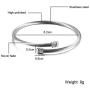 Jude Jewelers Stainless Steel Cable Wire Open Cuff Adjustable Size Bangle Bracelet
