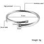 Jude Jewelers Stainless Steel Cable Wire Open Cuff Adjustable Size Bangle Bracelet
