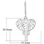 JO WISDOM Elephant Earrings,925 Sterling Silver Animal Leverback Dangle & Drop Earrings,Jewelry for Women