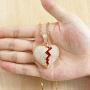 TSANLY Broken Heart Pendant Necklace Hip Hop CZ Fully Iced Out Bling CZ Diamond 24K White Gold Plated with 24'' Stainless Rope Chain