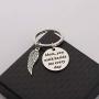Gzrlyf Dad You Walk Beside Me Every Day Keychain Memorial Gifts for Loss of Father Mother Remembrance Gifts