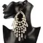 Big Size Long White Teardrop Bead Simulated Pearl Dangle Earrings for Women Gold Color Metal Statement Drop Earrings