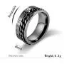 FAANCU 8mm Viking Ring for Men Band Norse Symbol Titanium Stainless Steel Cuban Chain Spinner Rings Silver/Black/Gold FAANCU 8mm Viking Ring for Men Band Norse Symbol Titanium Stainless Steel Cuban Chain Spinner Rings Silver/Black/Gold
