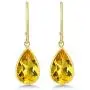 Gem Stone King 14K Yellow Gold Natural Citrine Gemstone Drop Earrings For Women, Fine Jewelry Pear Shape 8X12MM Gem Stone King 14K Yellow Gold Natural Citrine Gemstone Drop Earrings For Women, Fine Jewelry Pear Shape 8X12MM