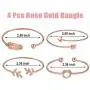 Hicarer Simple Bar Jewelry Set Vertical Bar Necklace Earrings Adjustable Cuff Bracelet