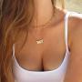 KissYan Birthday Year Necklace 18K Gold Plated Stainless Steel Gold Birth Year Number Pendant Memorable Anniversary Jewelry for Women Girls Birthday 1990-2001