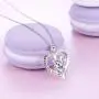 Sterling Silver Cute Animal Rainbow Unicorn Elephant Horse Squirrel in Heart Pendant Necklace for Women Girlfriend Gift