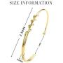 Jugalstar 14K Gold Plated Bangles Bracelets Cuff Stainless Steel Gild Jewelry for Women Fashion Girls Sister Birthday Mothers Day Gifts