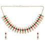 Efulgenz Indian Bollywood Gold Plated Crystal Rhinestone Faux Pearl Wedding Bridal Choker Necklace Earring Jewellery Set