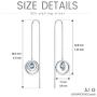 AOBOCO Sterling Silver Planet Galaxy Dangle Drop Earrings, Hypoallergenic Threader Earrings, Simulated Aquamarine Birthstone Crystal from Austria, Anniversary Birthday Jewelry Gifts for Women(Blue)