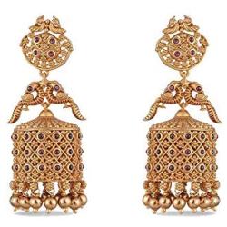 Tarinika Dhvani Gold-Plated Indian Cubic Zirconia Dangle Drop Earrings