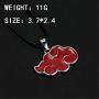 AILUOR Naruto Pendant Necklace, Naruto Red Cloud Necklace Cartoon Naruto Leaf Village Symbol Logo Cosplay Pendant Necklace Naruto Anime Cosplay Jewelry for Women Men