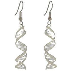 Boutique Academia DNA Earrings - Science Jewelry Gift - Anatomically Correct DNA Spirals with Major & Minor Grooves and Base Pairing