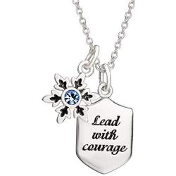 Disney Frozen 2 Elsa Fine Silver Plated Pendant Necklace, 16 + 2'' Extender