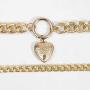 Simple Hollow Love Hearts Layered Link Necklaces Hiphop Punk Style Cuban Chunky Chain Locket Collar Chic Lolita Choker Collette for Women Girls Wedding Dress Jewelry