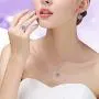 Uloveido Womens Platinum Plated Cubic Zirconia Flower Pendant Necklace Hoop Earrings and Rings Set Crystal Wedding Jewelry T489 Uloveido Womens Platinum Plated Cubic Zirconia Flower Pendant Necklace Hoop Earrings and Rings Set Crystal Wedding Jewelry T489