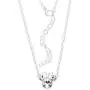 Disney Minnie Mouse Crystal Birthstone Silver Plated Pendant Necklace