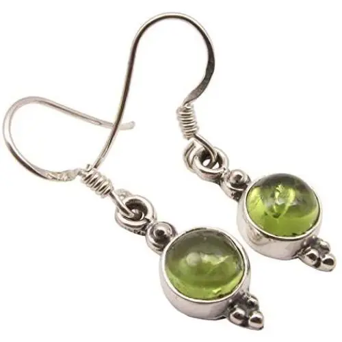 SilverStarJewel Authentic Peridot August Birthstone Earrings 2.6 Grams 925 Sterling Silver SilverStarJewel Authentic Peridot August Birthstone Earrings 2.6 Grams 925 Sterling Silver