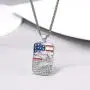 PROSTEEL American Flag Dog Tag Necklace, US National Flag Charm, Stainless Steel/Gold Plated Patriot Necklace for Men Women, Come Gift Box PROSTEEL American Flag Dog Tag Necklace, US National Flag Charm, Stainless Steel/Gold Plated Patriot Necklace for Men Women, Come Gift Box