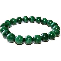 DHYANARSH 100% Original Natural AAA Malachite Bracelet - Genuine Malachite Jewellery, Healing Stones and Crystals, Yoga Jewellery
