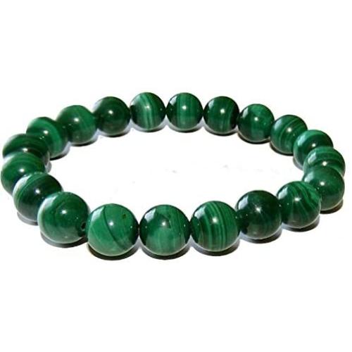 DHYANARSH 100% Original Natural AAA Malachite Bracelet - Genuine Malachite Jewellery, Healing Stones and Crystals, Yoga Jewellery
