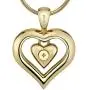 The Eternity Heart 18kt Gold Finish Cremation Jewelry Urn Pendant Memorial Keepsake Necklace for Ashes with 20” Snake Chain