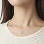 MaLove Dainty Giraffe Inspirational Pendant Necklace, Handmade White Rhodium Plated Pendant Necklace Jewelry Gift for Women