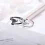 Personality Angel Devil Wings Open Ring for Men and Women Dragon Wing Arrow Adjustable Black White Couple Ring Personality Angel Devil Wings Open Ring for Men and Women Dragon Wing Arrow Adjustable Black White Couple Ring