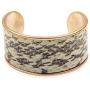 RIAH FASHION Bohemian Multi Layer Cuff Bracelet - Gypsy Statement Infinity Stackable Wrist Bangle Set Metallic Leopard Animal, Genuine Leather, Turquoise