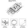 NOVLOVE Inspirational Keychain Dog Tag Pendant Keyring i wish you the strength to face challenges Grandson Gifts from Grandma Grandpa with birthday and Christmas gift, White