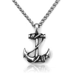 LovelyCharms Anchor Stainless Steel Pendant Necklace