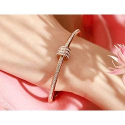 PANSTAR Silver Bracelet for Women, Tennis Bangle Bracelet, 316L Stainless Steel Bracelets Set Cubic Zirconia