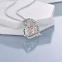 Gymnastics/Ballerina Gifts for Girls Sterling Silver Gymnastics/Ballerina Heart-Shaped Pendant Necklace for Women Gymnastics/Ballerina Gifts for Girls Sterling Silver Gymnastics/Ballerina Heart-Shaped Pendant Necklace for Women
