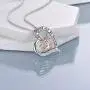 Gymnastics/Ballerina Gifts for Girls Sterling Silver Gymnastics/Ballerina Heart-Shaped Pendant Necklace for Women